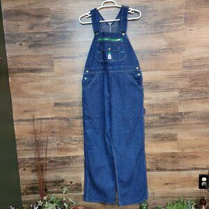 Lady Liberty Denim Bib Overalls 14 R Medium Dark Wash Cotton Country Western